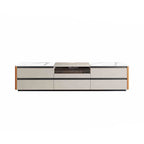Flip-top Laser Saddle Leather TV Stand - image 1
