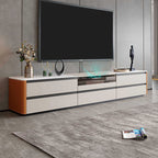 Flip-top Laser Saddle Leather TV Stand - image 0
