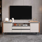 Saddle Leather TV Stand With High Legs - image 0