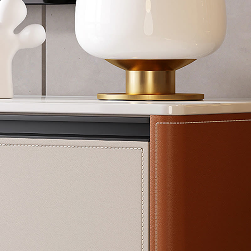 Saddle Leather TV Stand With High Legs - image 6