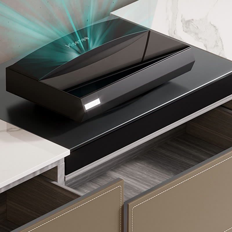 Electric Projection Saddle Leather TV Stand - image 6