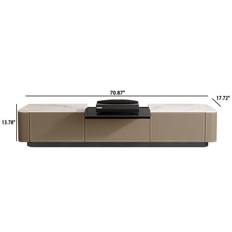 Electric Projection Saddle Leather TV Stand