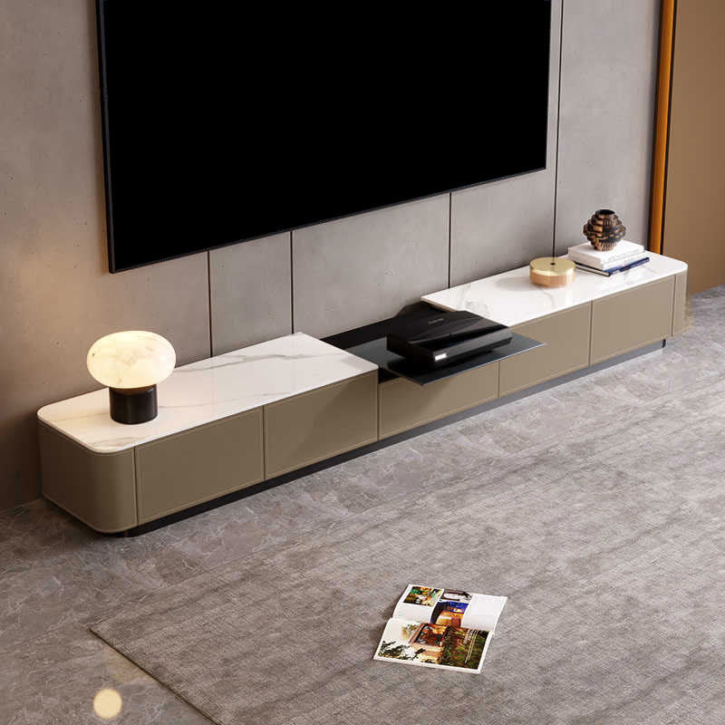 Electric Projection Saddle Leather TV Stand