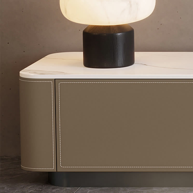 Electric Projection Saddle Leather TV Stand - image 7