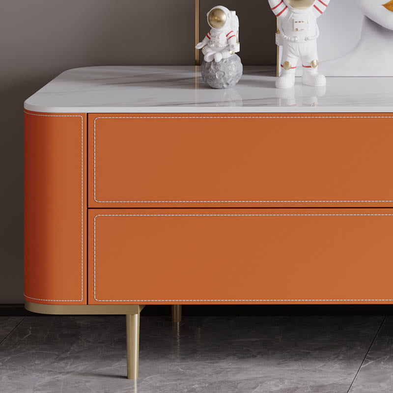 Electric Projection Saddle Leather TV Stand - image 9