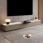 Electric Projection Saddle Leather TV Stand - Light Brown - image 0