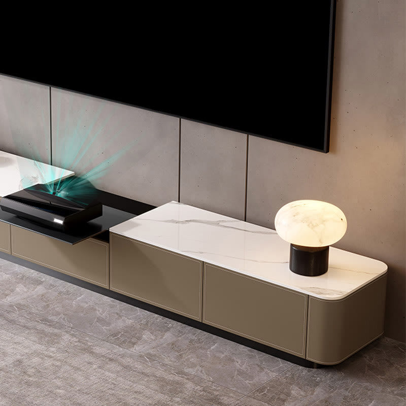 Electric Projection Saddle Leather TV Stand - image 4