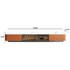 Saddle Leather Extended Tv Stand - image 5