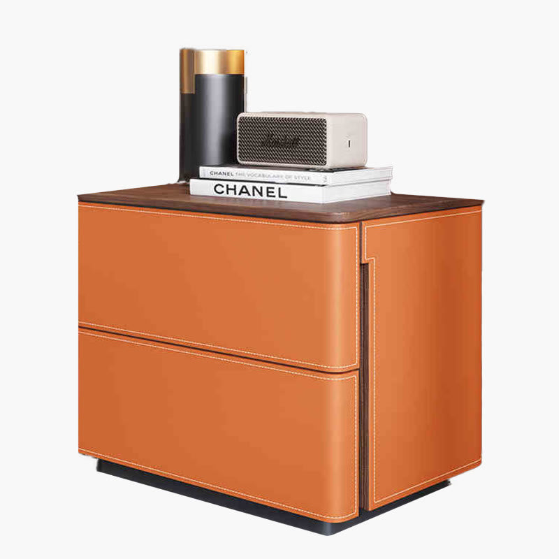 Mid-century Saddle Leather Chest Of Drawers - image 1
