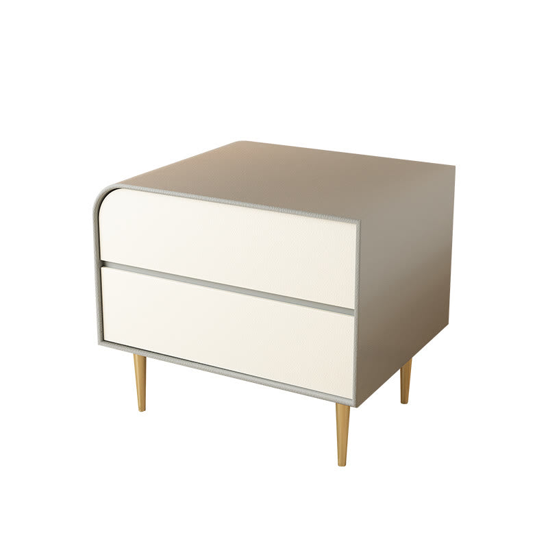 Gold High-leg Saddle Leather Nightstand - image 1