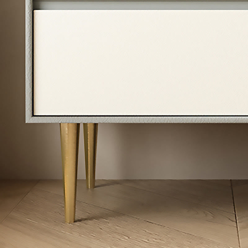 Gold High-leg Saddle Leather Nightstand - image 10