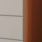 Saddle Leather Tall Sideboard With Glass Door - image 8