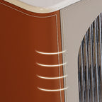 Saddle Leather Storage Sideboard With Glass Door - image 5