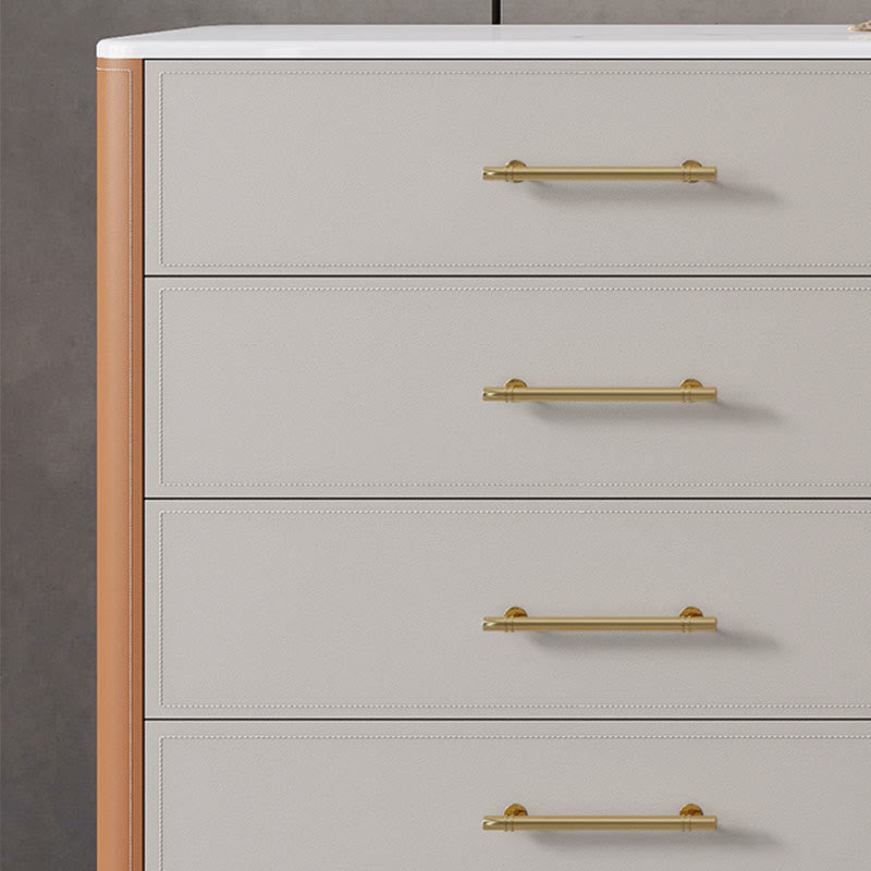 Saddle Leather Storage Sideboard With Glass Door - image 3