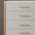 Saddle Leather Storage Sideboard With Glass Door - image 3