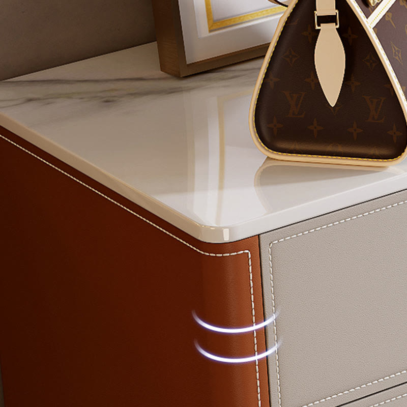 Modern Saddle Leather High Leg Sideboard