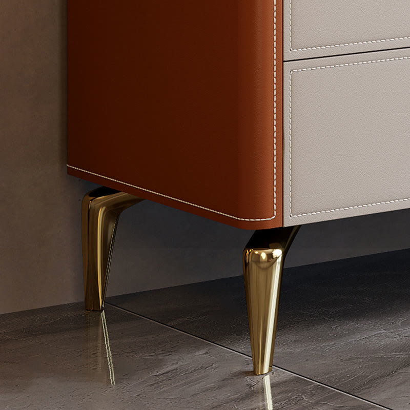 Modern Saddle Leather High Leg Sideboard - image 5