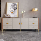 Modern Saddle Leather High Leg Sideboard - image 2