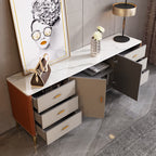 Modern Saddle Leather High Leg Sideboard - image 4
