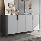 Large Sideboard Storage Cabinet With 4 Doors - Grey - image 0