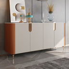 Large Sideboard Storage Cabinet With 4 Doors - Orange - image 2
