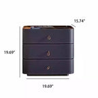Luxurious Saddle Leather Solid Wood Nightstand - image 8
