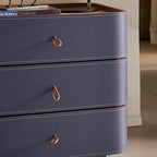 Luxurious Saddle Leather Solid Wood Nightstand - image 5