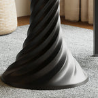 Black Mid-century Round Solid Wood Dining Table - image 7