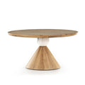 Mid-century Solid Wood Color Round Dining Table - W43.31" x D43.31" x H29.92" - image 1