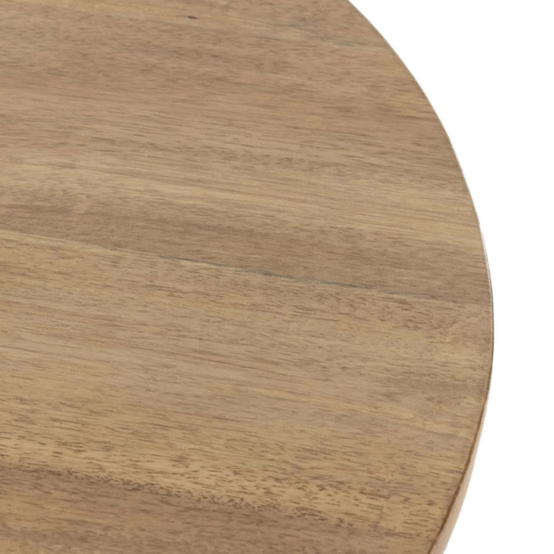 Mid-century Solid Wood Color Round Dining Table