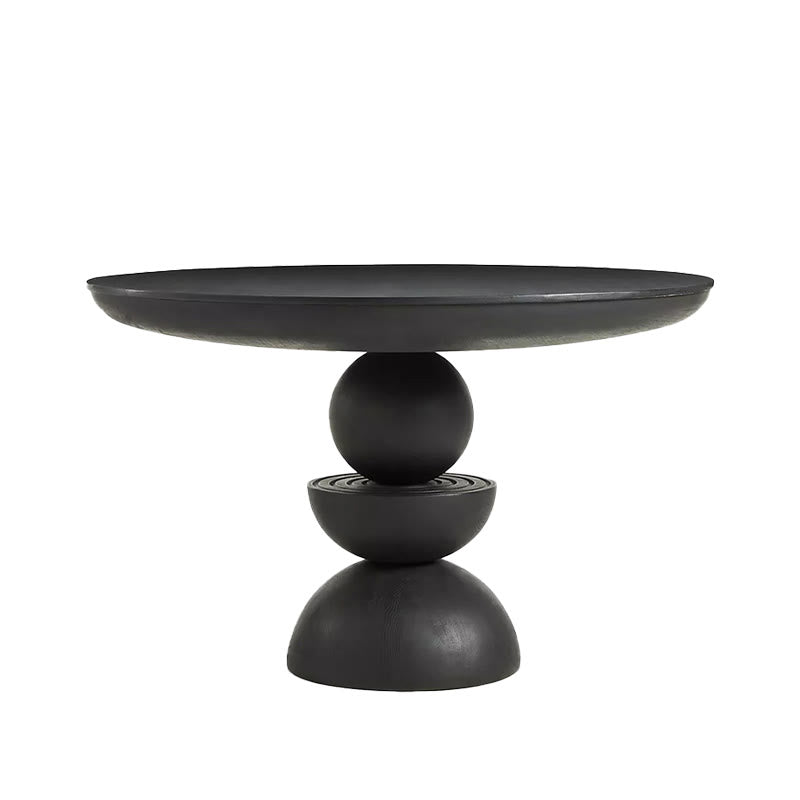 Creative Round Solid Wood Dining Table - image 1