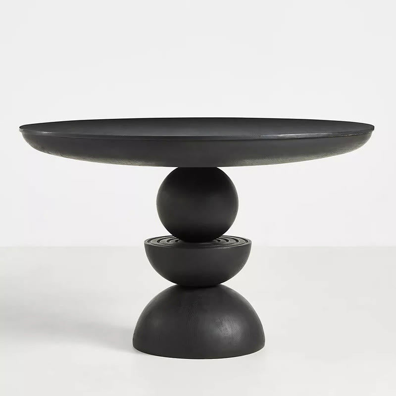Creative Round Solid Wood Dining Table - image 4