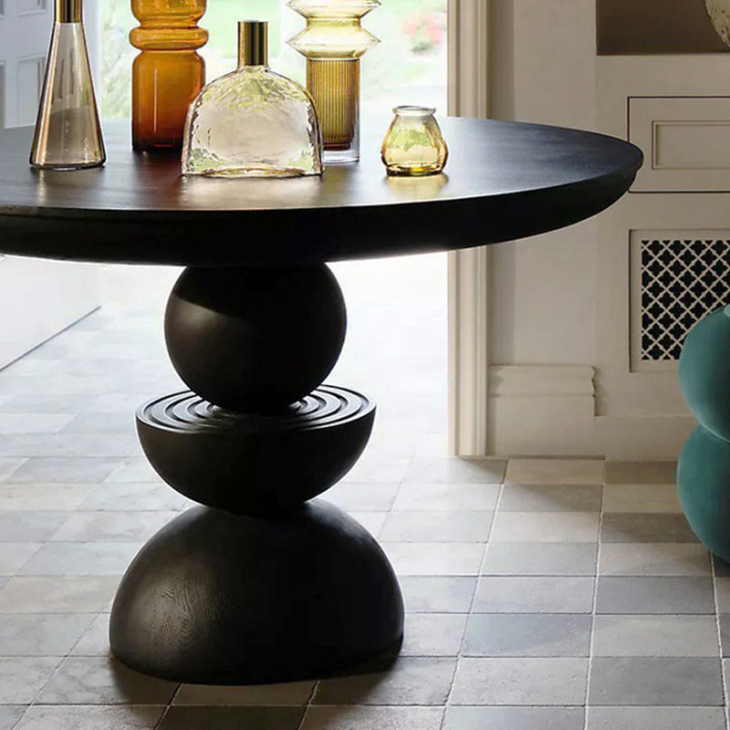 Creative Round Solid Wood Dining Table - image 2