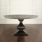 Black Painted Solid Wood Round Dining Table - image 4