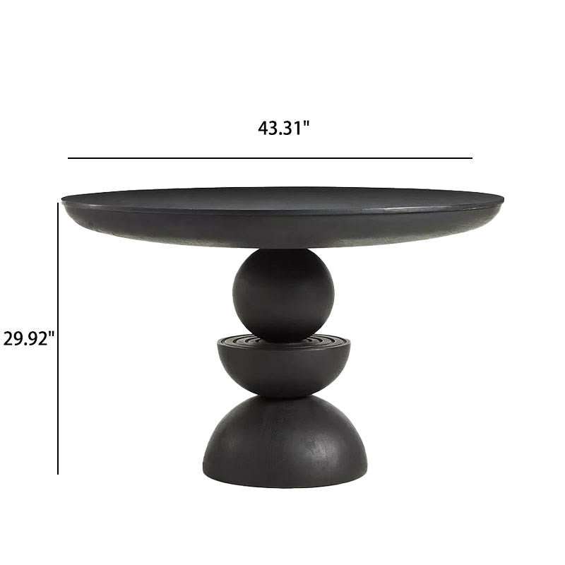 Creative Round Solid Wood Dining Table - image 9