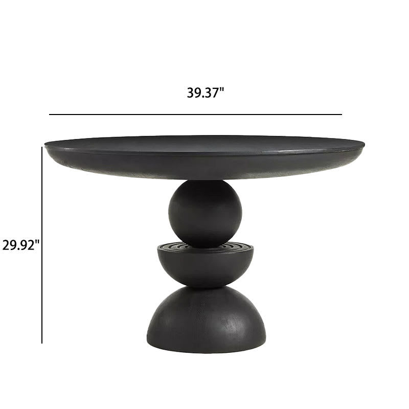 Creative Round Solid Wood Dining Table - image 8