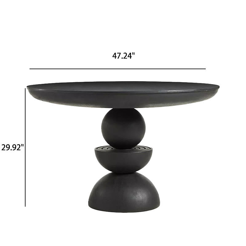 Creative Round Solid Wood Dining Table - image 10