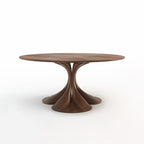 Mid-century Walnut Small Round Dining Table - image 1
