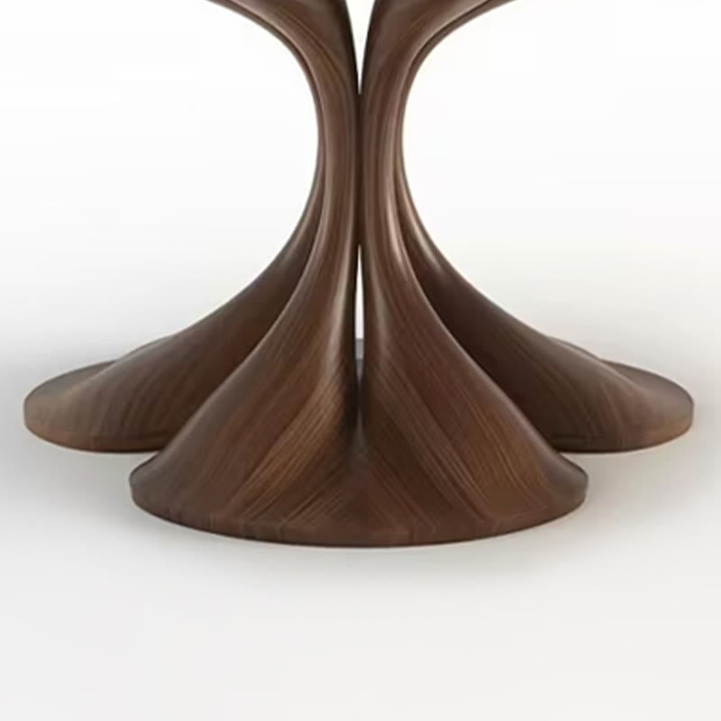 Mid-century Walnut Small Round Dining Table - image 5