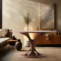 Walnut Retro Small Size Round Dining Table - Walnut - image 0