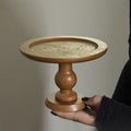 Round Shape Wooden Table Display Cake Stand  - Natural - 6.89"W x 6.89"L x 4.13"H - image 0