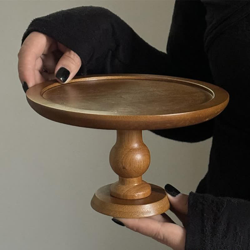 Round Shape Wooden Table Display Cake Stand  - image 1