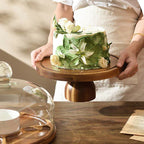 Wooden Transparent Stand Tray Dessert Plate  - image 3