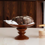 Wood Pedestal Stand Serving Tray - image 1