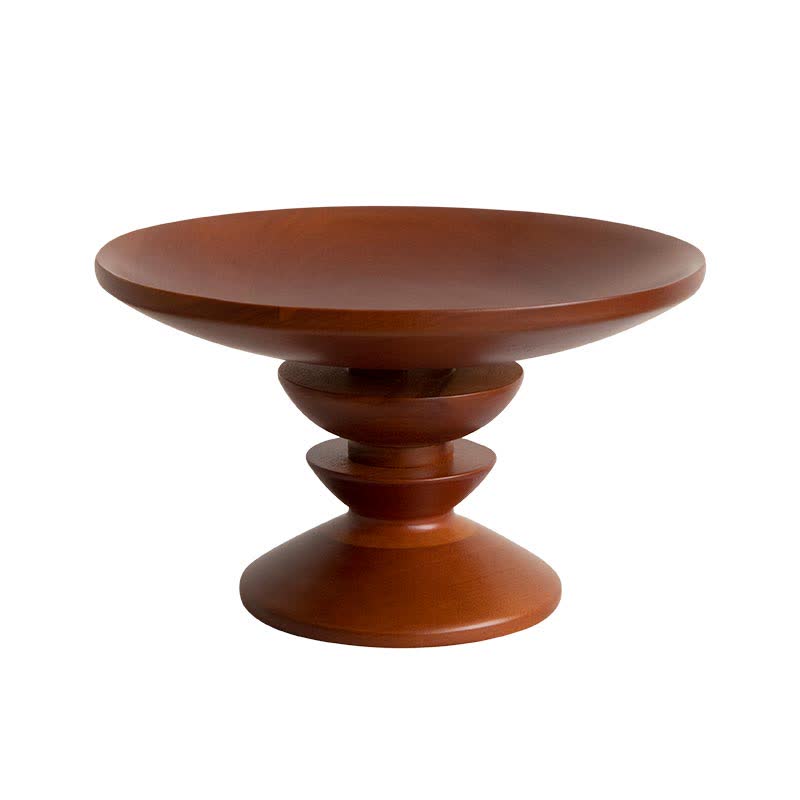 Wood Pedestal Stand Serving Tray