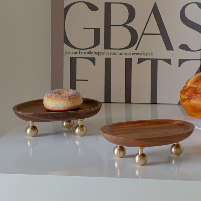 Simple Style Wooden Dessert Tray - image 2