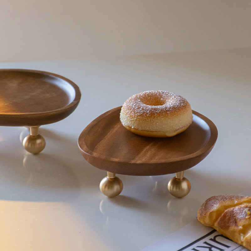 Simple Style Wooden Dessert Tray