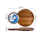 Cute Cat Wooden Breakfast Snack Tray  - C - Round - image 9