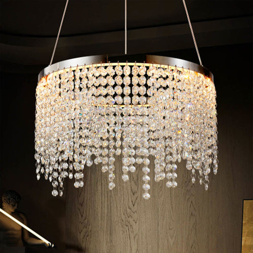15.7-inch Luxury Modern Pendant Light Crystal Chandelier  - Sliver - image 0