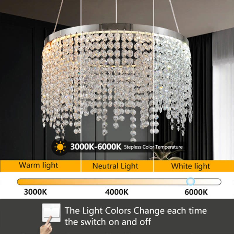 15.7-inch Luxury Modern Pendant Light Crystal Chandelier